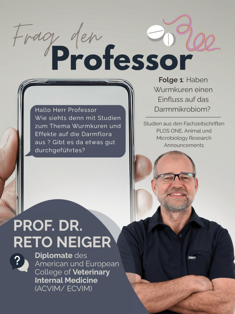 „Frag den Professor" F1 – Wurmkuren und Darmmikrobiom mit Prof. Dr. Reto Neiger – cover